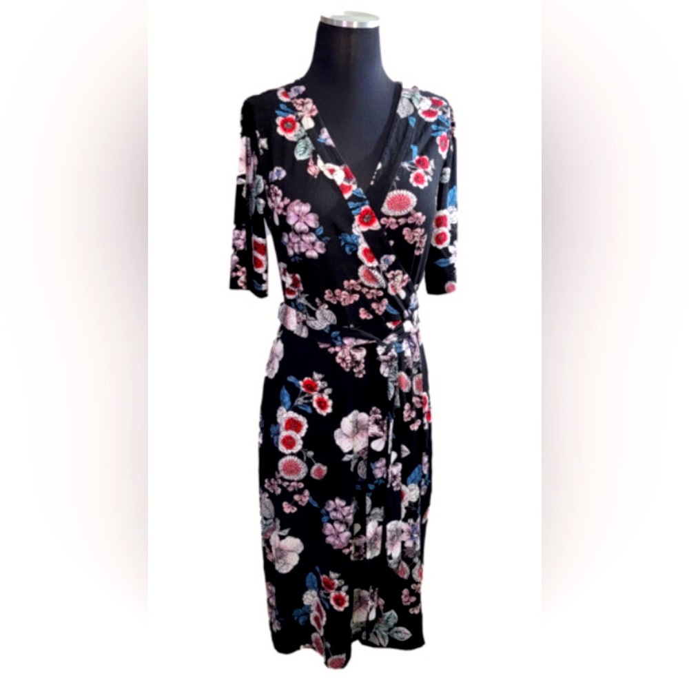 ADRIANNA PAPELL DAY BLACK MULTI SIZE 4